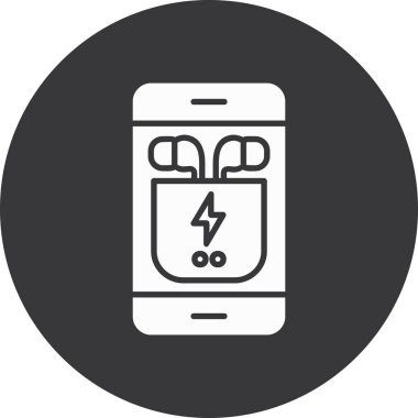 Cep telefonu simgesi, vektör illüstrasyonu