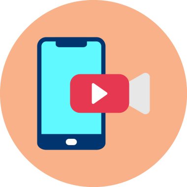 video. Web simgesi basit illüstrasyon