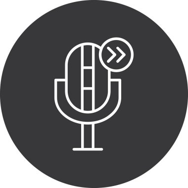 Mikrofon simgesinin vektör illüstrasyonu