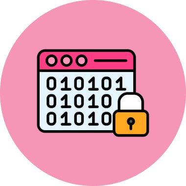 Veri güvenliği. Web simgesi