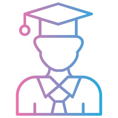 mezuniyet simgesi vektör illüstrasyonu