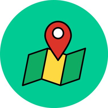 harita pin simgesi, vektör illüstrasyonu