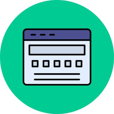 tarayıcı web simgesi, basit illüstrasyon tasarımı