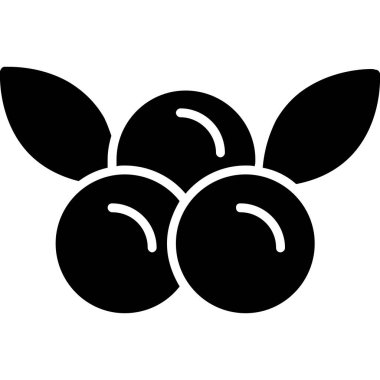 kiraz meyvesi simgesi, basit stil