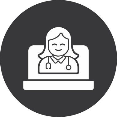 Doktor simgesi, basit vektör illüstrasyonu