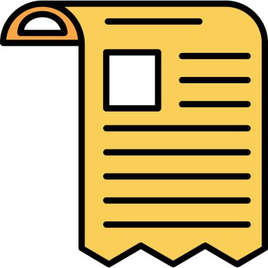 belge simgesi vektör illüstrasyonu