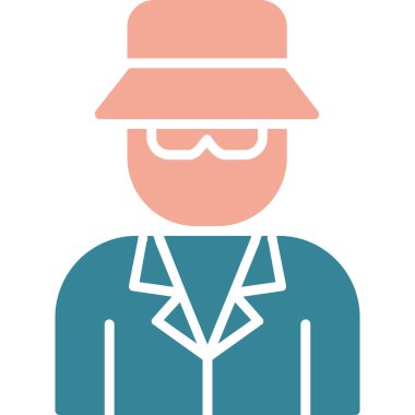 Doktor. Web simgesi basit illüstrasyon