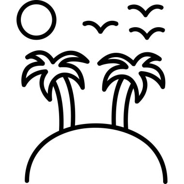 Palmiye ağacı ikonu. Beyaz arkaplanda izole edilmiş web tasarımı için ana palmiye ağacı vektör simgesi