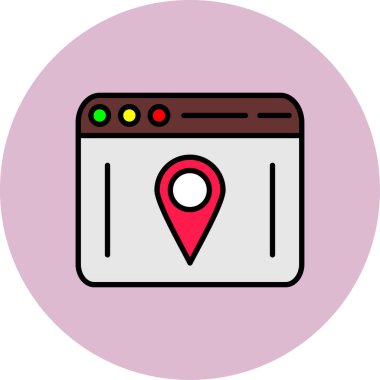 konum simgesi modern vektör illüstrasyonu