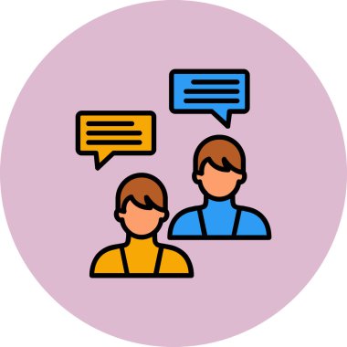 Konuşma balonu olan bir adamın vektör çizimi