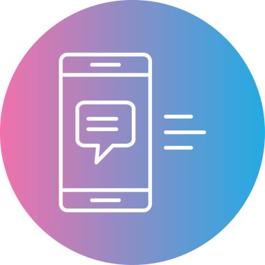 mesaj vektörü simgesi modern basit illüstrasyon