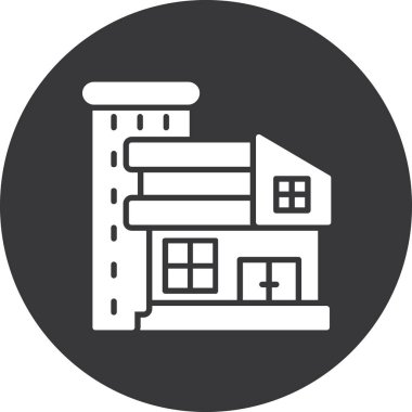 Yapının Vektör İllüstrasyonu, Basit Simge