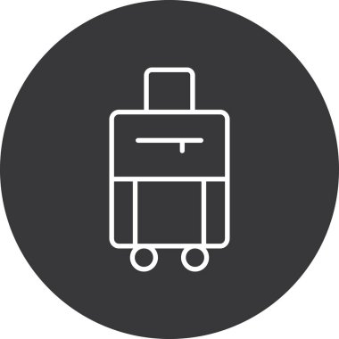 bavul ikonu vektör illüstrasyonu