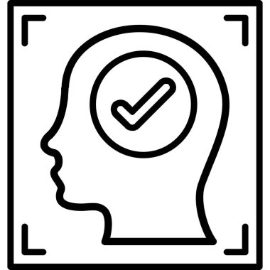 Beyin. Web simgesi basit tasarım