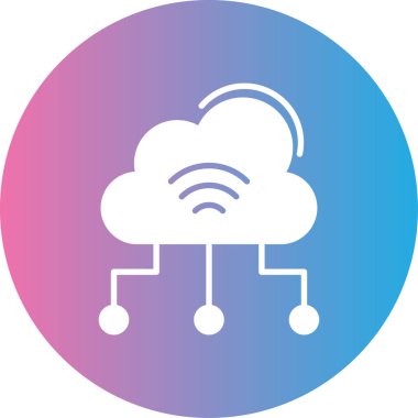 Kablosuz. Web simgesi basit illüstrasyon