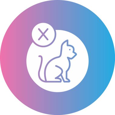 vector illustration of cat face icon