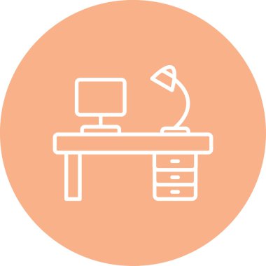 Ofis ve masa. Basit tasarım