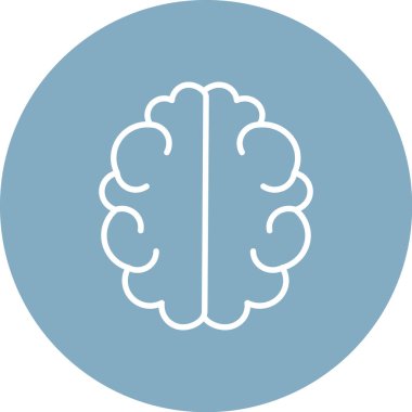 Beyin. Web simgesi basit bir illüstrasyon. beyin