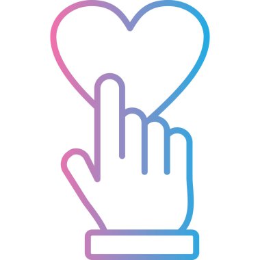 Kalp. Web simgesi basit illüstrasyon