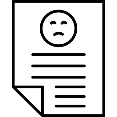 Üzgün vektör satırı simgesi