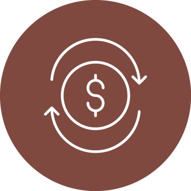 Para için. Web simgesi basit illüstrasyon