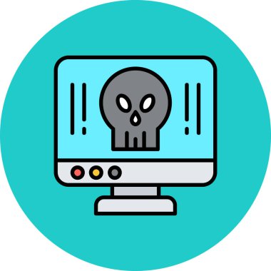 Kafatası. Web simgesi basit illüstrasyon