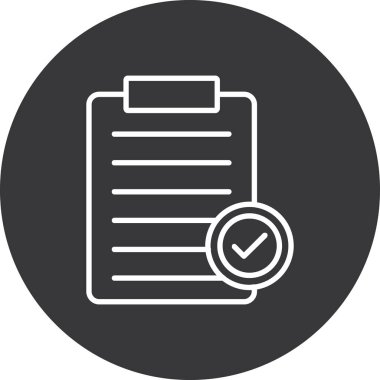 Kontrol listesi simgesi vektör illüstrasyonu