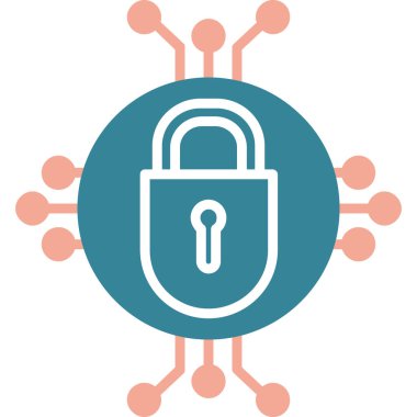 Kilit. Web simgesi basit illüstrasyon