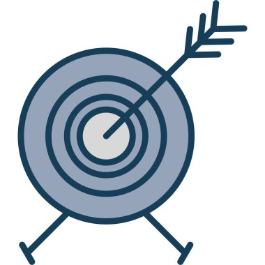 ok hedef vektör simgesi modern basit tasarım illüstrasyonu