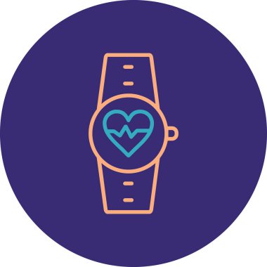 Kalp ikonu vektör illüstrasyonu