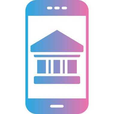 Mobil banka simge vektör çizim