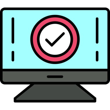 Monitör. Web simgesi basit illüstrasyon