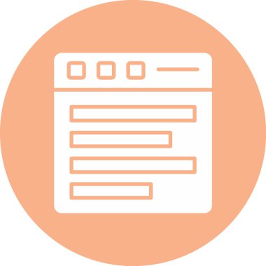 Web arayüzü simgesi, vektör illüstrasyonu