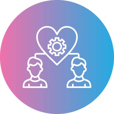 Bir kalp simgesinin vektör illüstrasyonu