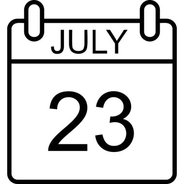 Takvim satırı simgesi, vektör çizim