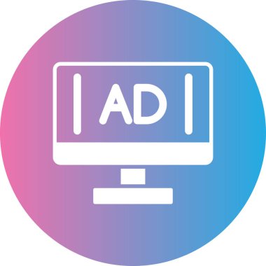 reklam reklam pazarlama simgesi ana hatları biçiminde