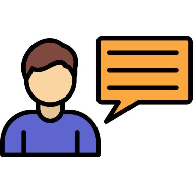 Sohbet simgesi vektör illüstrasyonu