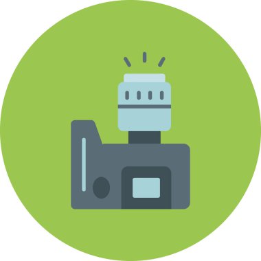 Kamera simgesi, vektör illüstrasyonu beyaz arkaplanda izole edildi