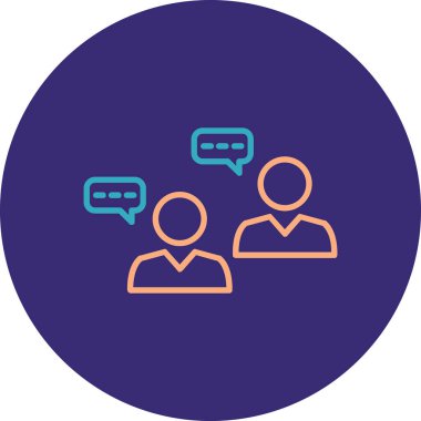 Konuş. Web simgesi basit illüstrasyon