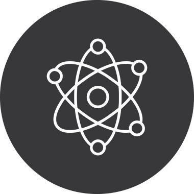 atom simgesi vektör illüstrasyonu