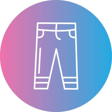 Pantolon. Web simgesi basit illüstrasyon