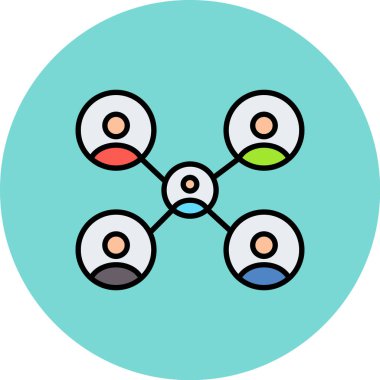 Modern bir simge tasarımının vektör illüstrasyonu