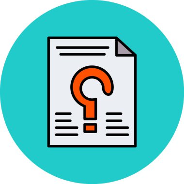 Bir belge simgesinin vektör illüstrasyonu