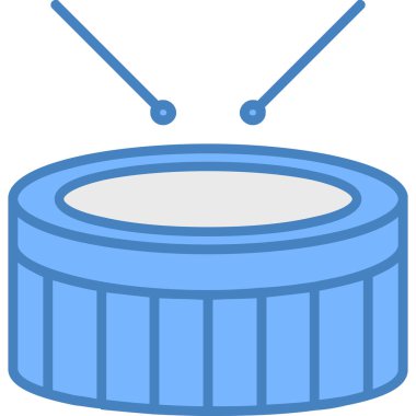 davul enstrümanı simgesi ana hat biçiminde