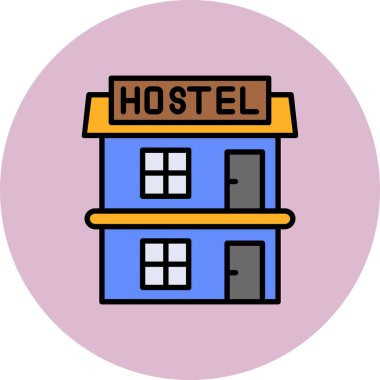 Bir bina simgesinin vektör illüstrasyonu