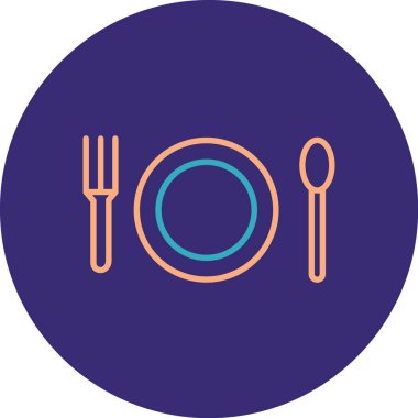 Restoran simgesi vektör illüstrasyonu