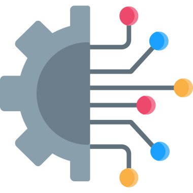 Seo modern simgesinin vektör illüstrasyonu, dişli ve dişli düzenlenebilir