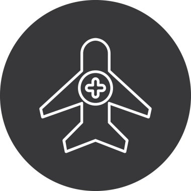 Uçak. Web simgesi basit illüstrasyon