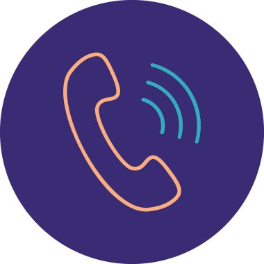 Telefonunuz var. Web simgesi basit illüstrasyon