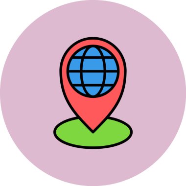 harita simgesi vektör illüstrasyonu